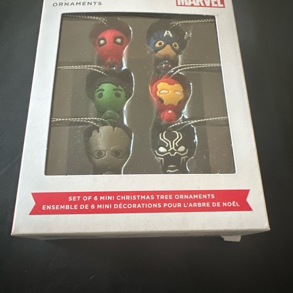 New Marvel Hallmark Mini Christmas Tree Ornaments Set of 6 NIB - Picture 2 of 6